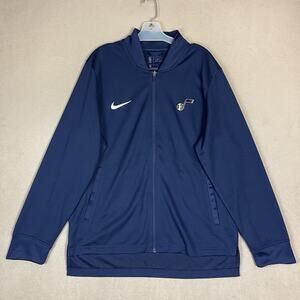 Nike Jacket Mens L Blue NBA Utah Jazz Basketball Full Zip Warm Up‎ Dri Fit